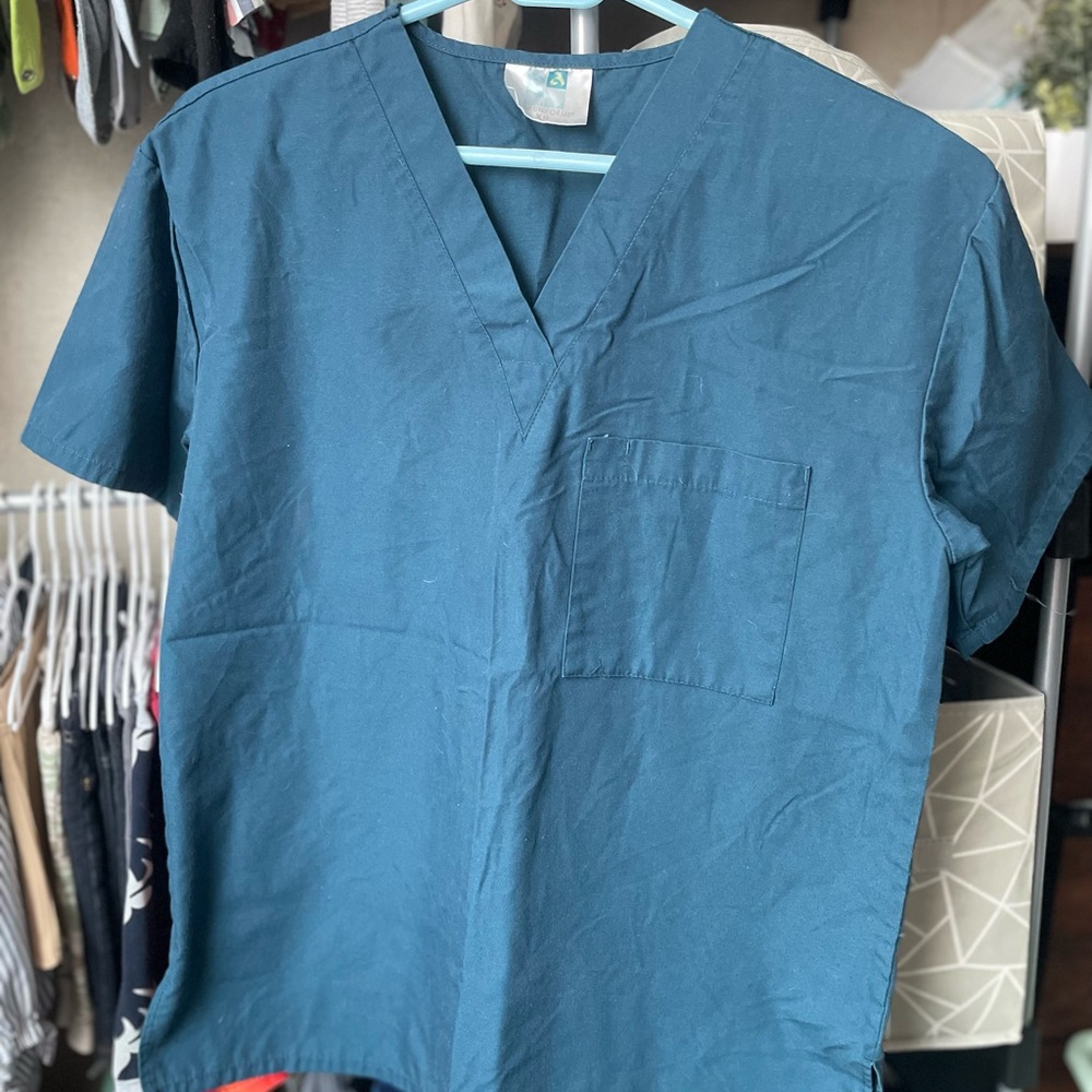Teal V-Neck Women's Top